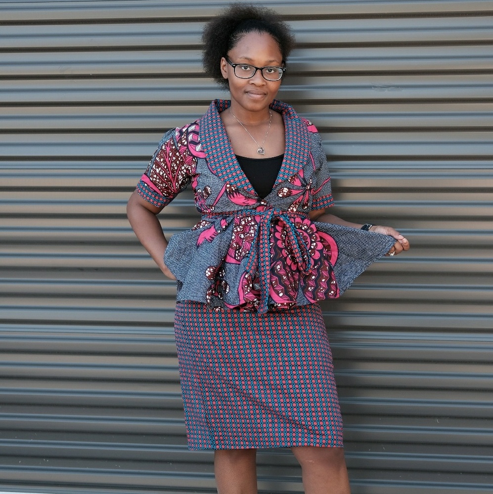African Ankara women 2pcs set of top and skirt - Picture 1 of 5